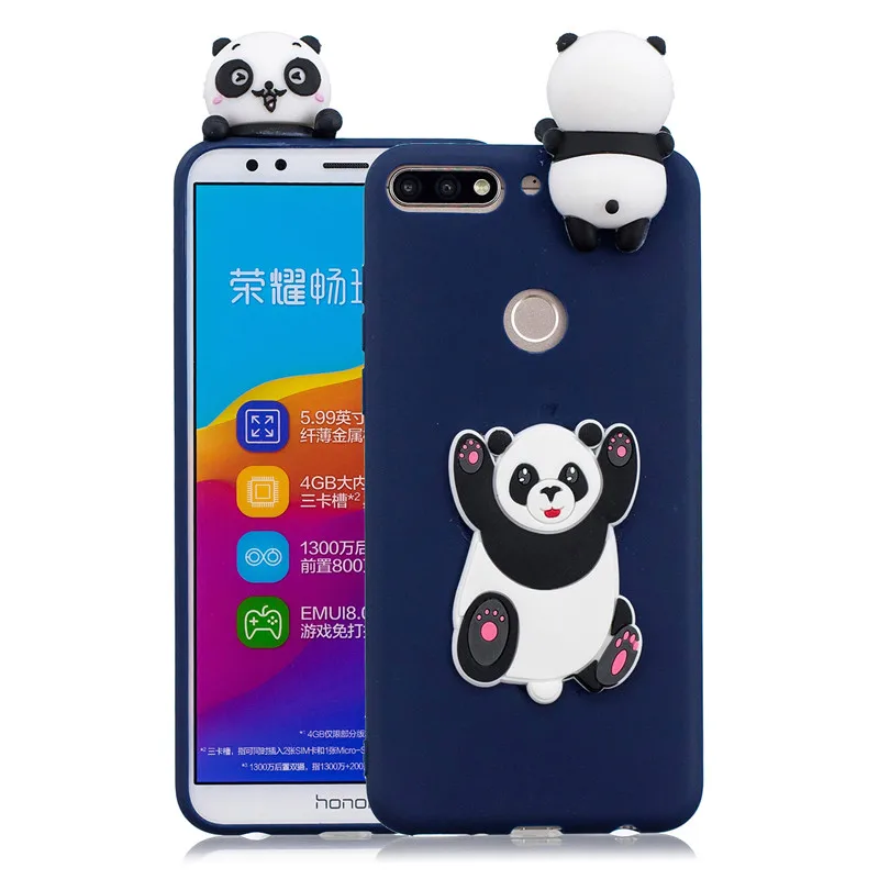 Y7 чехол для Coque huawei Y7 чехол s для huawei Y7 Prime чехол мультяшная 3D кукла игрушка Мягкий силиконовый чехол для телефона для женщин - Цвет: J