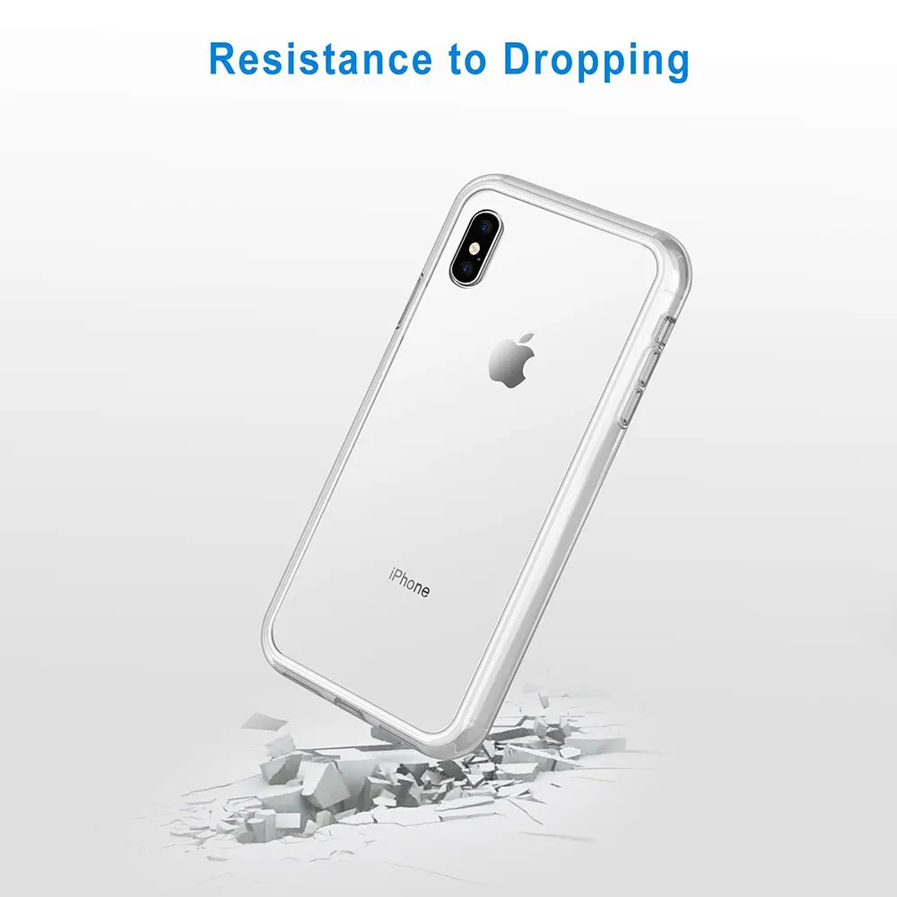 Ascromy, чехол для Apple iPhone XS, TPU, силиконовый, гибридный, прозрачный, PC, задняя крышка для iPhone X XS Max, XR 7, 8, 6, 6S Plus, 5, 5S, SE, аксессуары