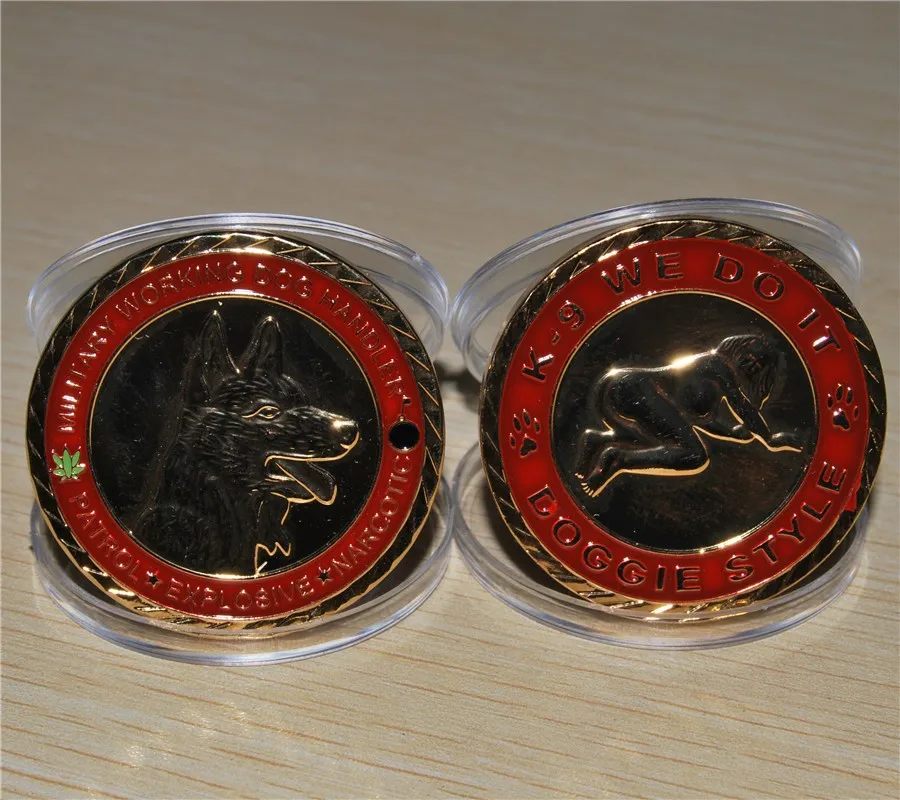 

WORKING DOG K9 Handler Military Challenge Coin - DOGGIE STYLE WE DO IT