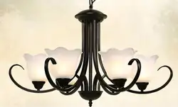 Новый кованого железа хрустальная люстра современные висит светильников, освещение Ресторан отеля Обеденная Подвесная лампа