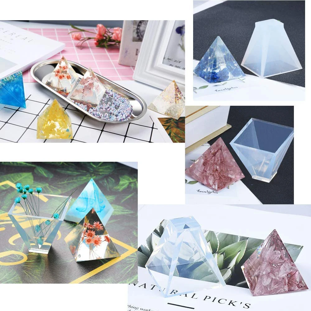 Смолы литейных форм силиконовые эпоксидной смолы формы в том числе кубик-Сфера Пирамида алмаз для полимерной глины, Крафт, эпоксидная