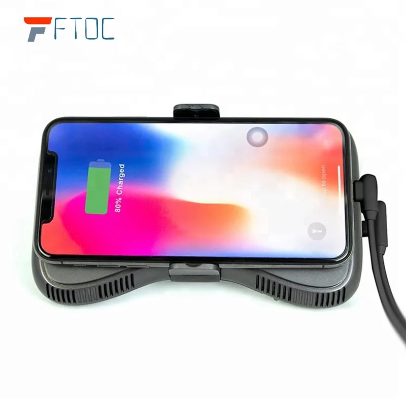 

Protable Mobile Phone Wireless Charging Gamepad Controller Handle Cooler Fan 3000mAh Power Bank Phone Holder For IOS Android