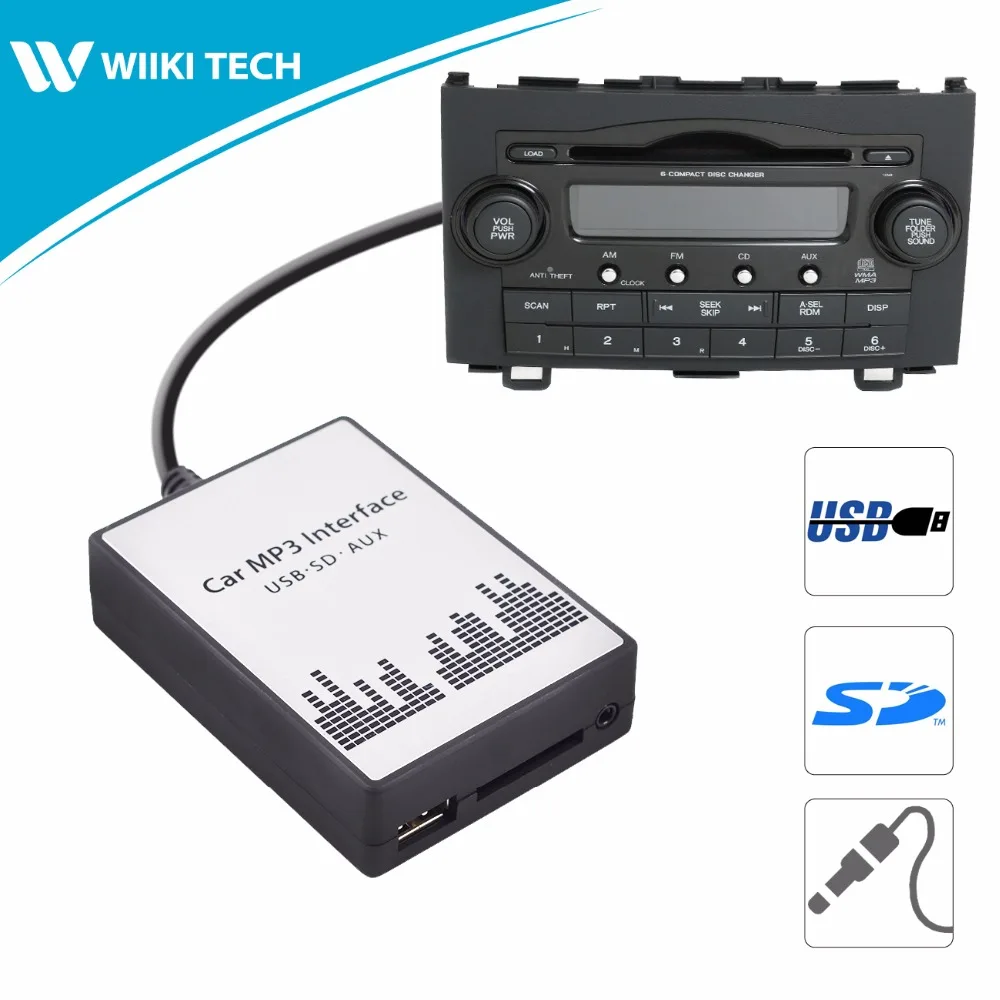 APPS2Car радио USB SD AUX Интерфейс цифровой музыкальный адаптер Mp3 для Honda CRV 2004 2011