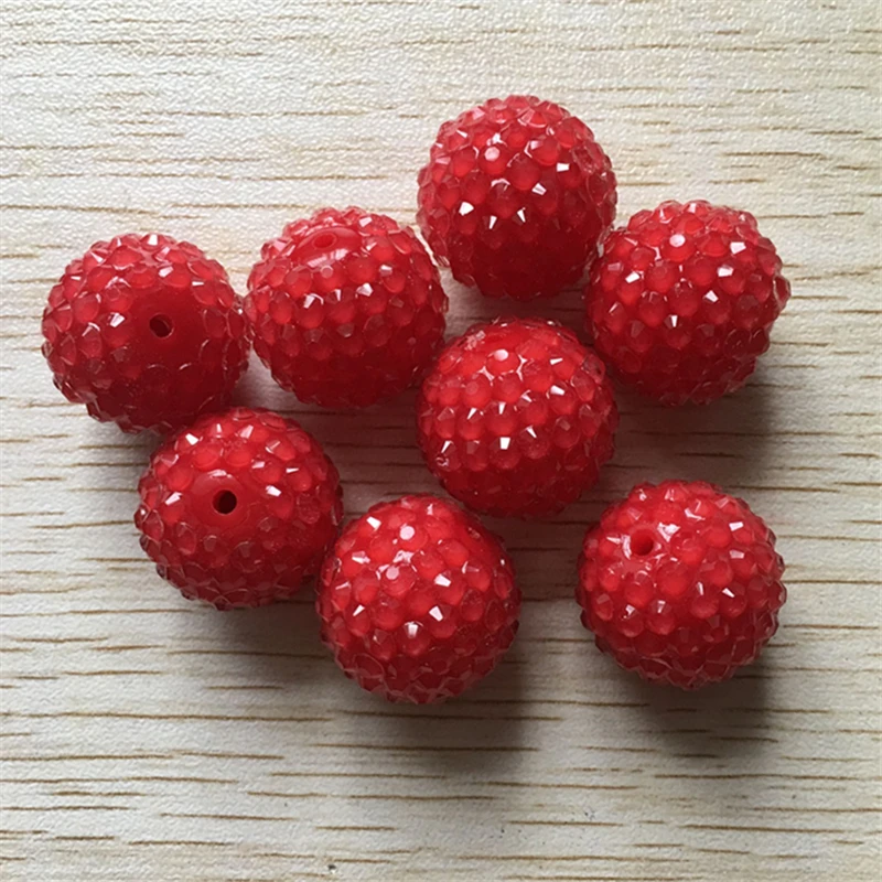 

(choose size) 12mm/16mm red color clear Resin Rhinestone Beads