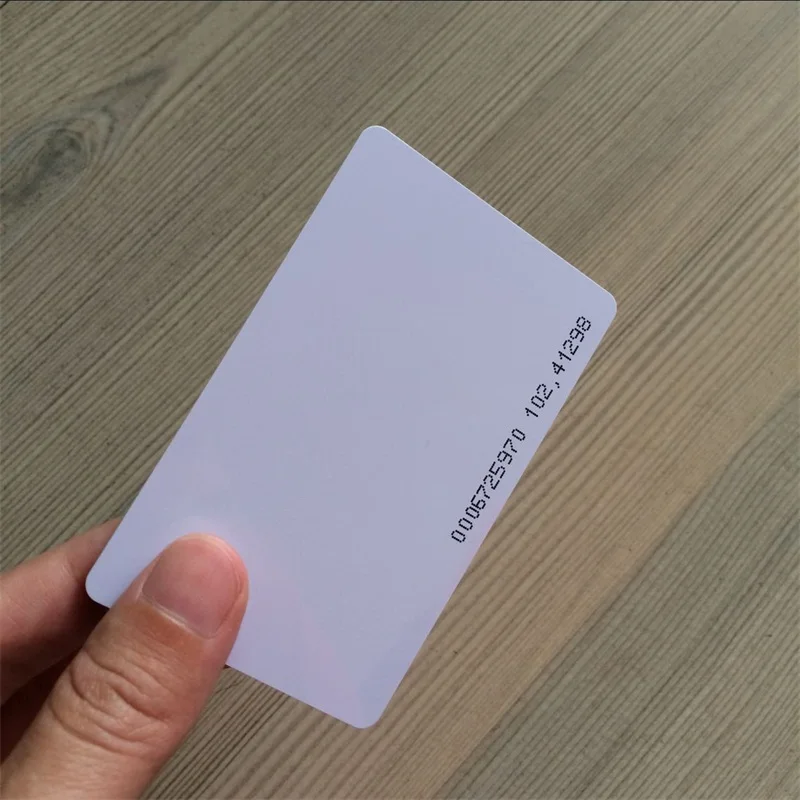 10pcslot Top quality 125KHZ EM ID access control Card TK4100 RFID white Card for door Access Control and Time Attendance  (2)