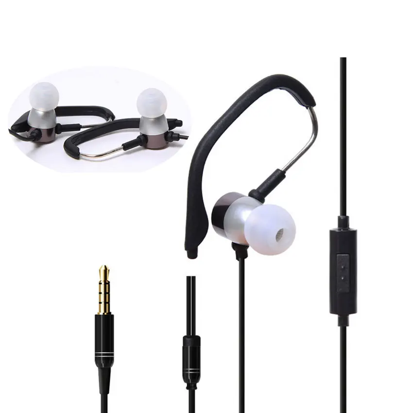 Hook Running Earphone Wired in Ear Bass earphone Sports Earphones Best Cool headset MIC earphone fone de ouvido for Smartphone
