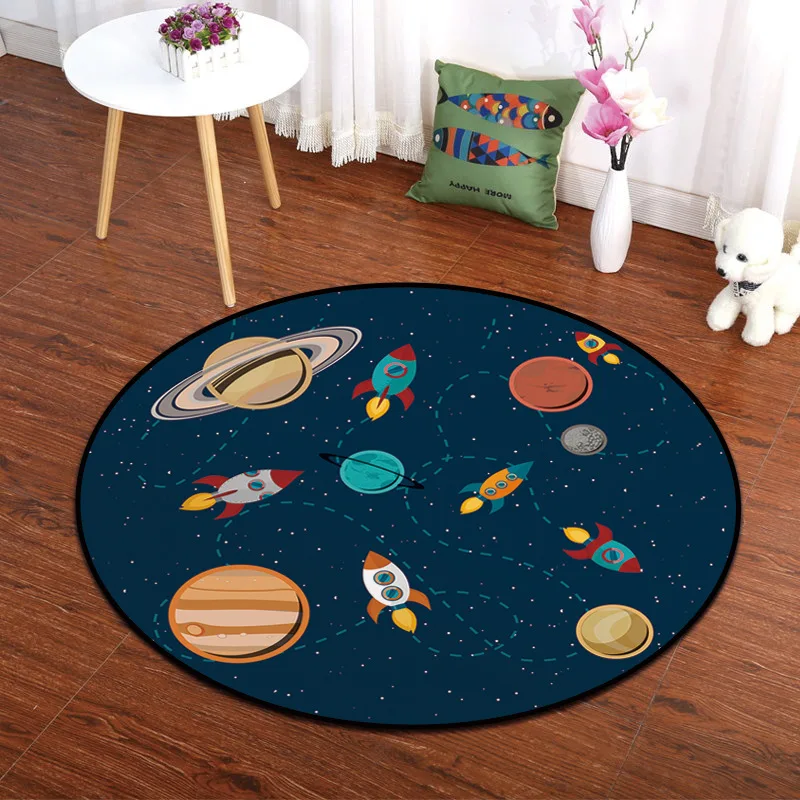 Zeegle Round Carpet Cartoon Floor Mat Kids Bedroom Carpet For Living Room Non-slip Kitchen Carpet Chair Besides Area Rug Zeegle Round Carpet Cartoon Floor Mat Kids Bedroom Carpet For Living Room Non-slip Kitchen Carpet Chair Besides Area Rug