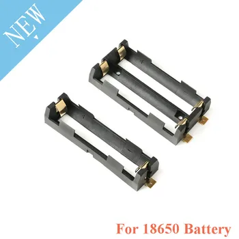 

1x 2x 18650 Battery Storage Box Case 1 2 Slot Way DIY Batteries Clip Holder Container With Bronze Pins Black Plastic