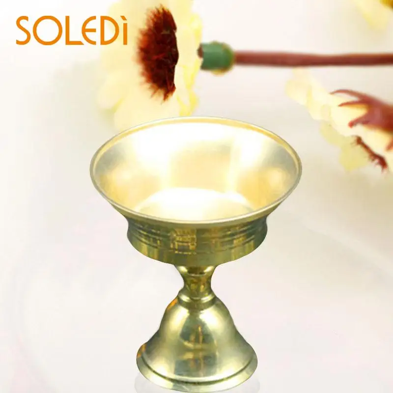

Candle Holder Buddhism Pure Copper Stand Brass auspicious Wealth Gold Color
