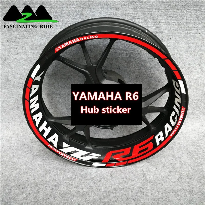 Для YAMAHA R6 мотоциклы водонепроницаемый светоотражающий стикер мотоциклы Индивидуализация колеса наклейки светоотражающий обод полоса лента