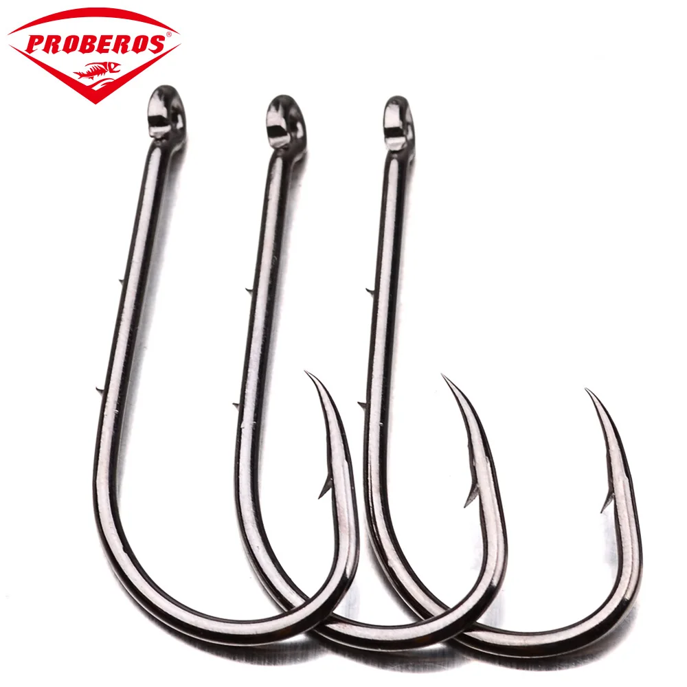 

PRO BEROS 50Pcs/lot Fishing Hooks 1-6# 1/0-6/0# Various types of high quality carbon steel single Hooks with barbs Tackle Tools