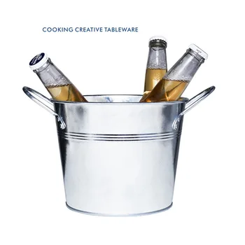 

Ice Bucket Beer Barrel Buffet Wrought Iron Table Tableware Creative Tableware Seafood Barrel Beer Ice Bucket Bar Restaurant 1pcs