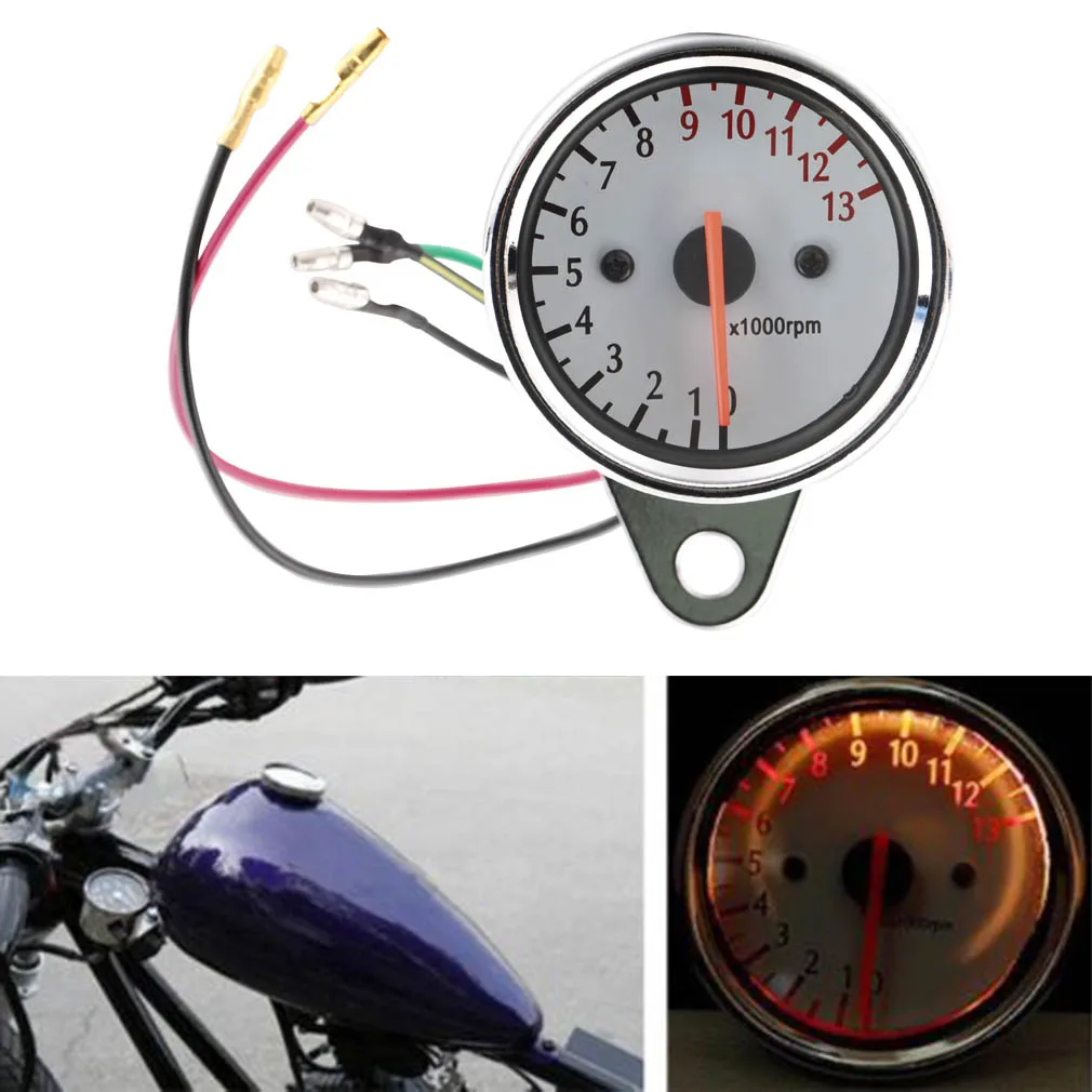 Universal 13000RPM 12V Scooter Motorcycle Analog Tachometer Gauge