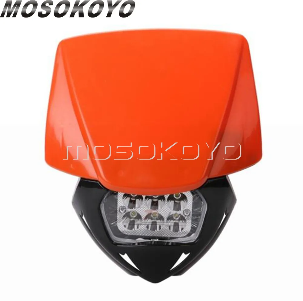 Передняя светодиодная фара для мотокросса MX Enduro EXC SMR XCF Yamaha WR TTR 250 450 KLX CRF Honda Suzuki