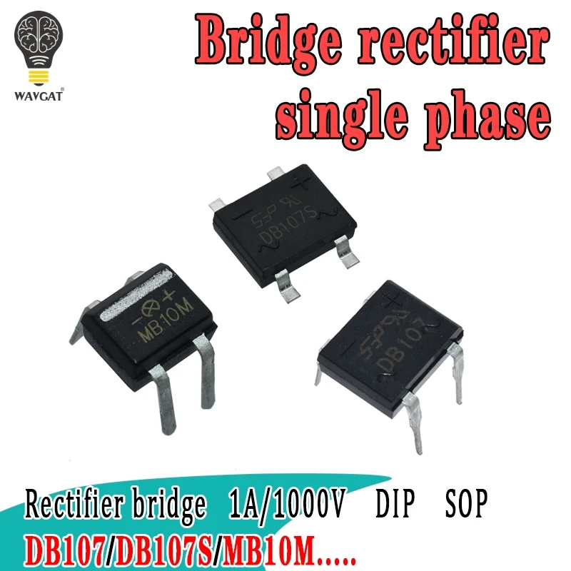 DB107 DB107S MB10M MB10S 1A1000v DIP 4 SOP новая Оригинальная однофазная фотография|Интегральные