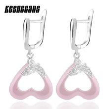 Высокое качество модные керамические серьги без содержания свинца и никеля розового цвета серьги для женщин керамические ювелирные изделия подарок для влюбленных