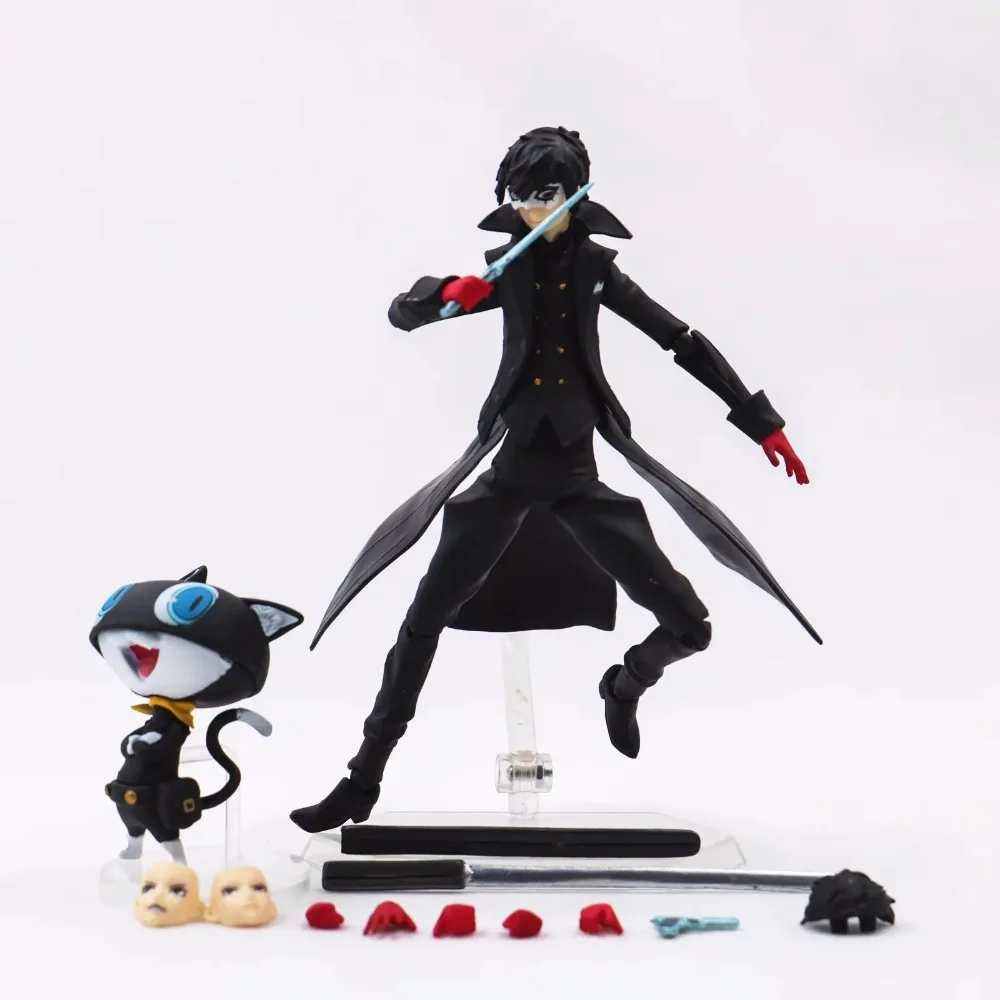 

HKXZM Game Persona 5 Shujinkou and Morgana Joker Figma #363 Moveable Action Figure Toys Collection Model Doll Gift
