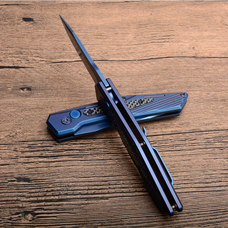 Складной нож 9cr13MOV Лезвие сталь+ углеродное волокно ручка outddor Кемпинг Охота карманный нож Тактический выживания EDC ручной инструмент