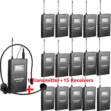 Takstar WTG-500/WTG500 UHF Беспроводной гид системы 1 передатчик+ 15 приемники для туристический/синхронного перевода
