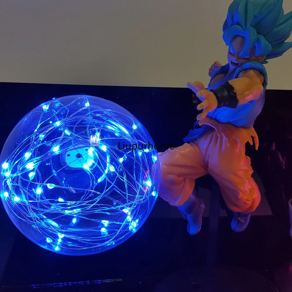 Супер лампочка Goku Vegeta Kamehameha Galick GUN Lamparas Dragon Ball Z Super Saiyan DBZ Светодиодные ночные