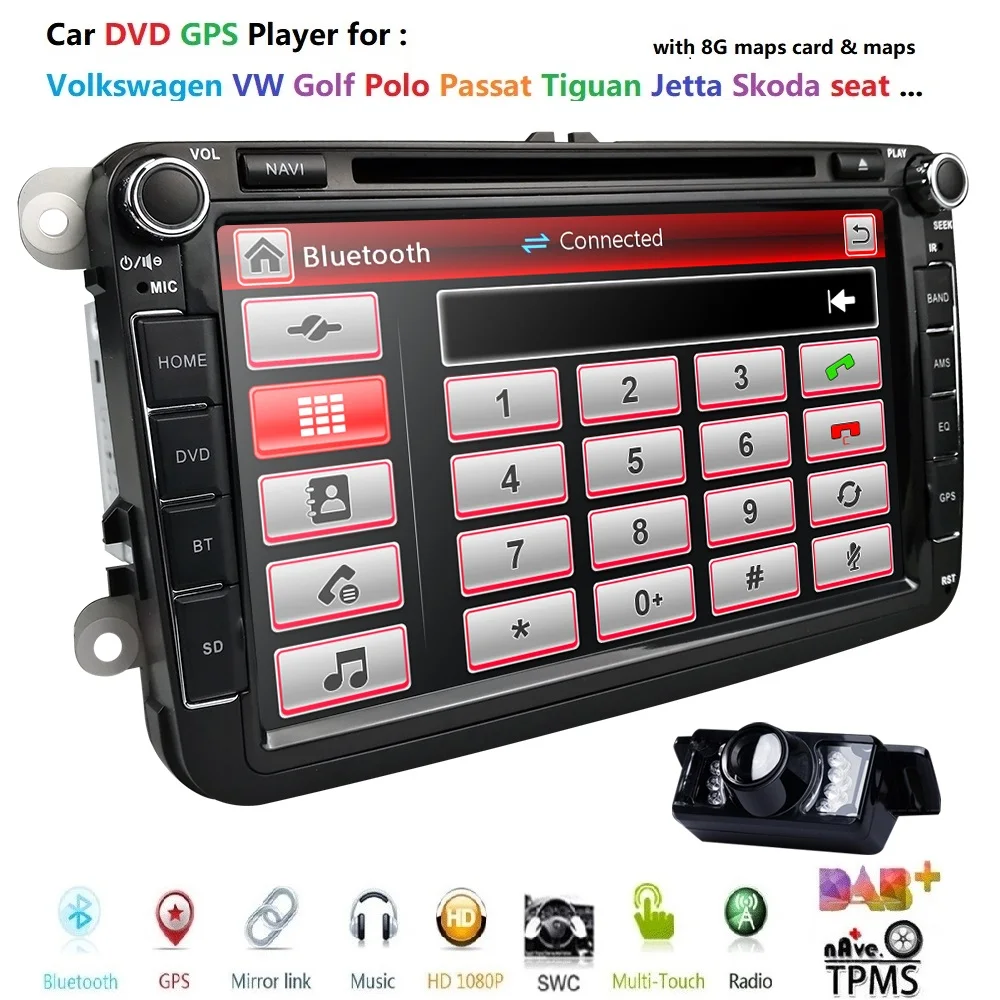 Discount 2Din 7Inch Car DVD Player For VW POLO PASSAT Golf Skoda Octavia SEAT LEON With BT Radio GPS Navigation 1080P FM Free Camera Maps 0 Discount 2Din 7Inch Car DVD Player For VW POLO PASSAT Golf Skoda Octavia SEAT LEON With BT Radio GPS Navigation 1080P FM Free Camera Maps 0