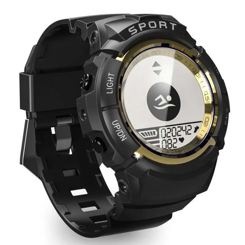 Спортивные Смарт-часы IP68 50 м глубокий водонепроницаемый монитор сердечного ритма во время сна шагомер мужские часы Мульти спортивный режим компас умные часы - Цвет: gold