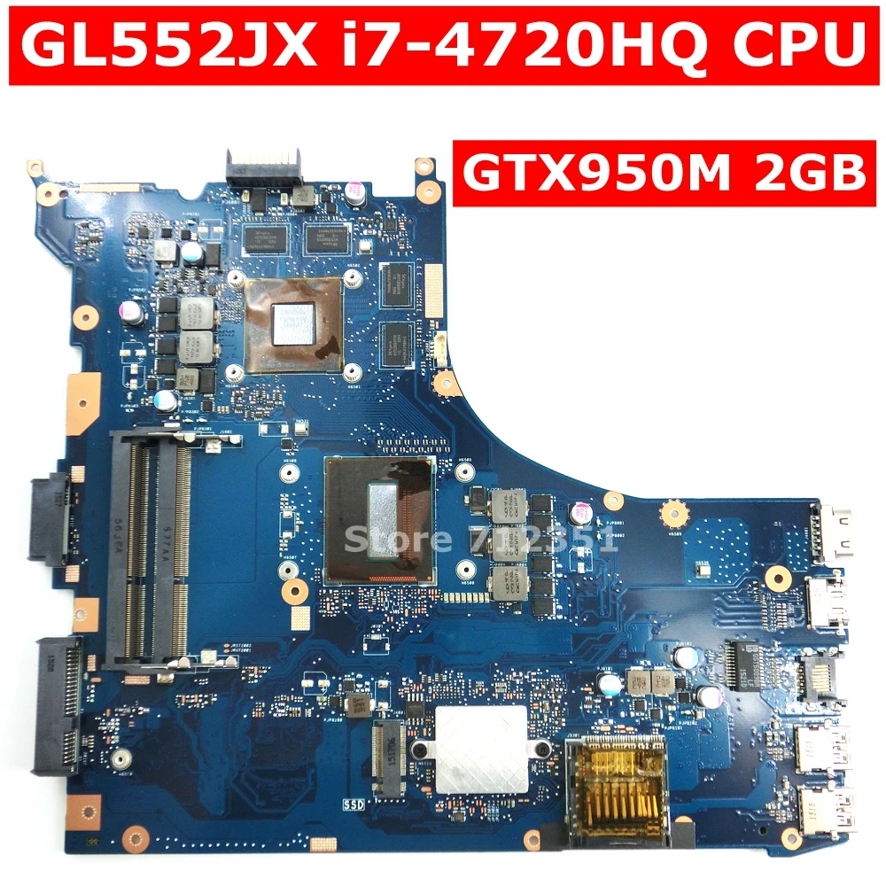 cheap GL552JX i7 4720HQ CPU GTX950M 2GB Mainboard For ASUS ROG GL552JX GL552J GL552 GL552JK ZX50J ZX50JX FX PLUS Laptop Motherboard