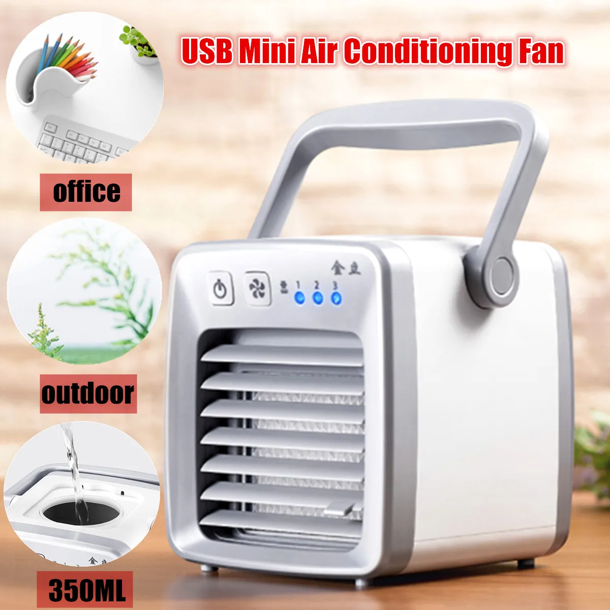 

Home USB Mini Air Conditioning Fan Air Cooler Portable Desktop Outdoor Summer Cooling Fans