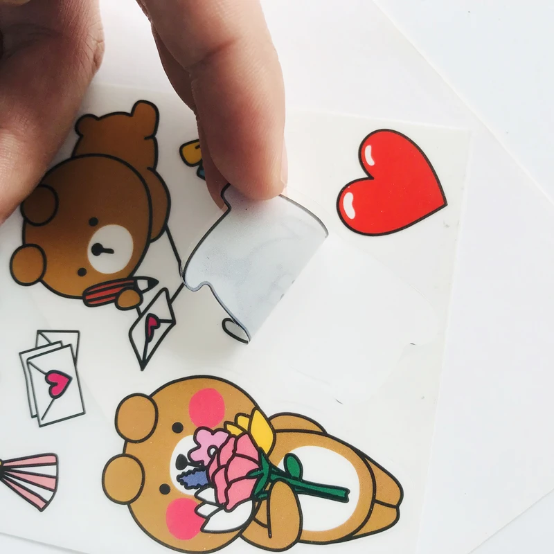 1 лист Kawaii Bear& Penguin самоклеящиеся наклейки DIY Stick Label ПВХ телефон ручной счет Декор стикеры Канцелярские Товары для детей Подарки