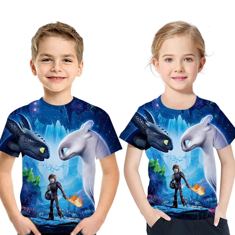 

How To Train Your Dragon 3d Full Print T Shirt Boy Tshirt Kids Cute Tops Cartoon Tee Shirt Fille Nova 3-10Y