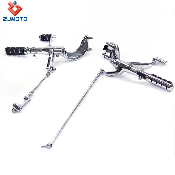 

ZJMOTO For Harley Sportster 883 Custom XL883C 04-09 883 Superlow XL883L 11-13 Chrome Steel Forward Controls Kit Foot Rest