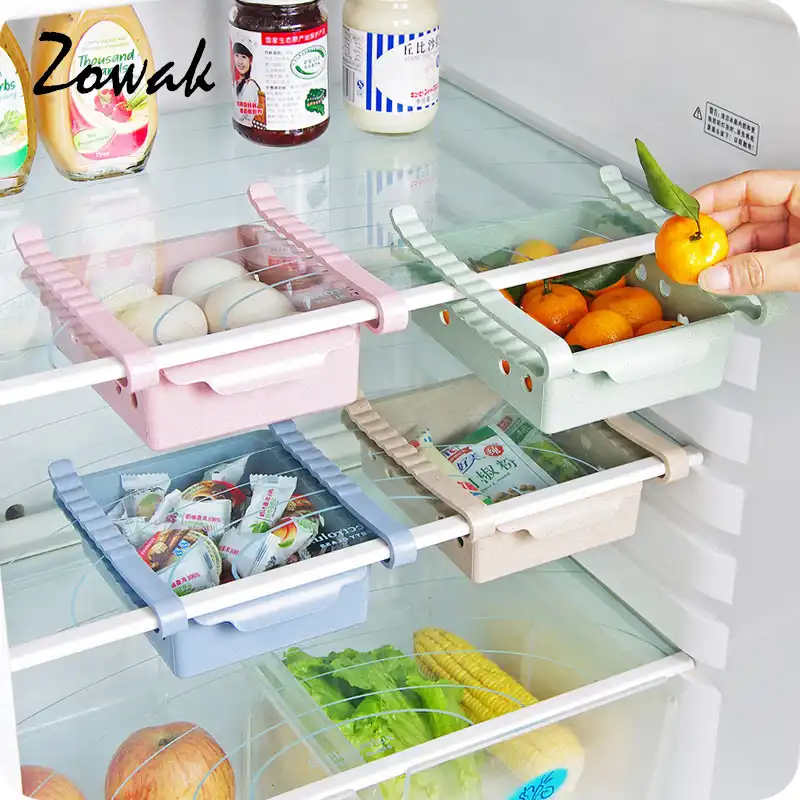 Refrigerator Organizer Drawer Kitchen Partition Storage Rack