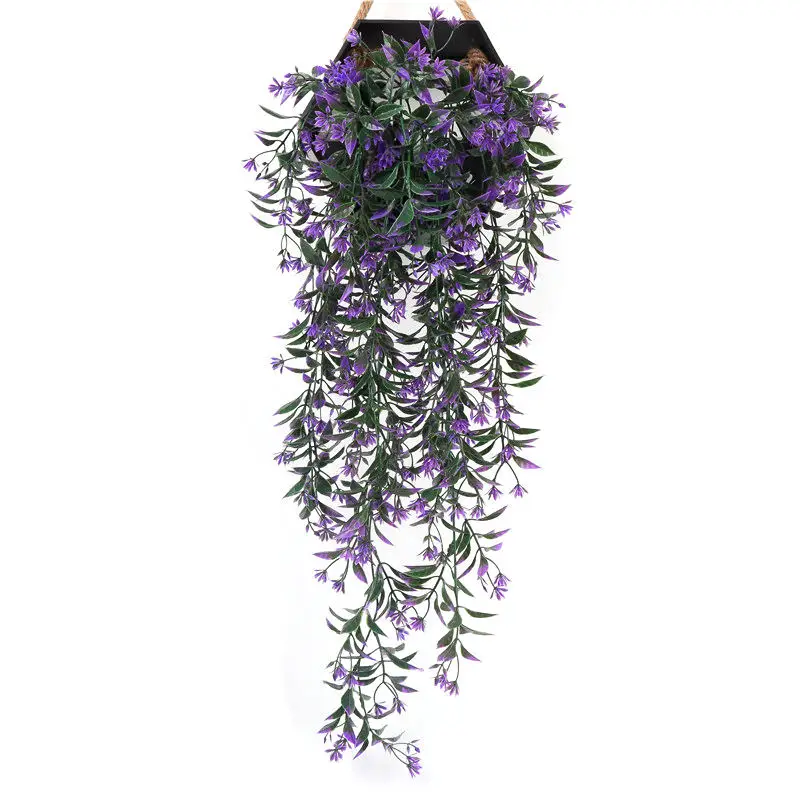 78 см 5 вилок искусственные Висячие растения искусственная Виноградная лоза ивовые цветы из ротанга искусственные Висячие растения для украшения стен дома и сада - Цвет: purple