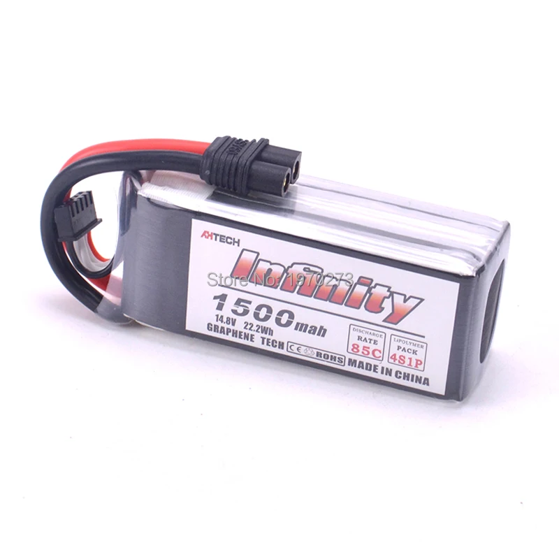 

Rechargeable Lipo Battery For Infinity 4S 14.8V 1500mAh 85C Graphene XT60 Support 15C Boosting Charge For Racer Drone