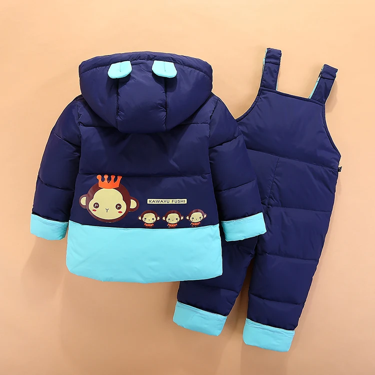 Г. Новое Детское пуховое одеяло, костюм зимняя одежда для маленьких мальчиков и девочек 0-1-3-4 лет Детские Пуховые толстые лыжные куртки