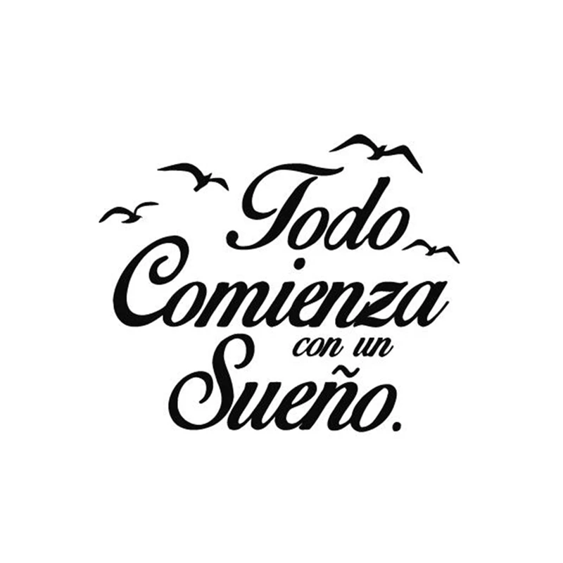 

Spanish Wall Decal Vinyl Stickers Motivation Quote Wall Stickers Kids Bedroom Art Decoration