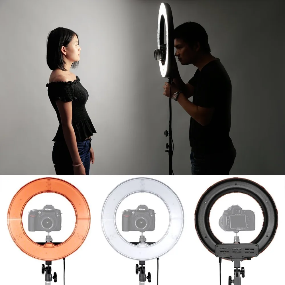 Neewer камера светодиодный видео LED SMD кольцо света 5500 к кольцо с регулируемой яркостью видео с пластик цвет фильтр набор и универсальный
