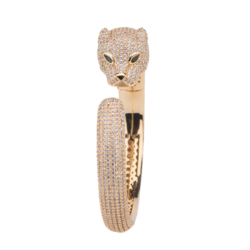 Бренд Green Eye AAA циркон браслет «леопард» и кольцо Ювелирные наборы для женщин мужчин Роскошные модели животных свадебные аксессуары наборы подарки