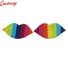 Candiway сексуальные Стикини форма губ молочная паста грудь липкий бюстгальтер эротическое белье радужные наклейки удобно носить чувствовать себя