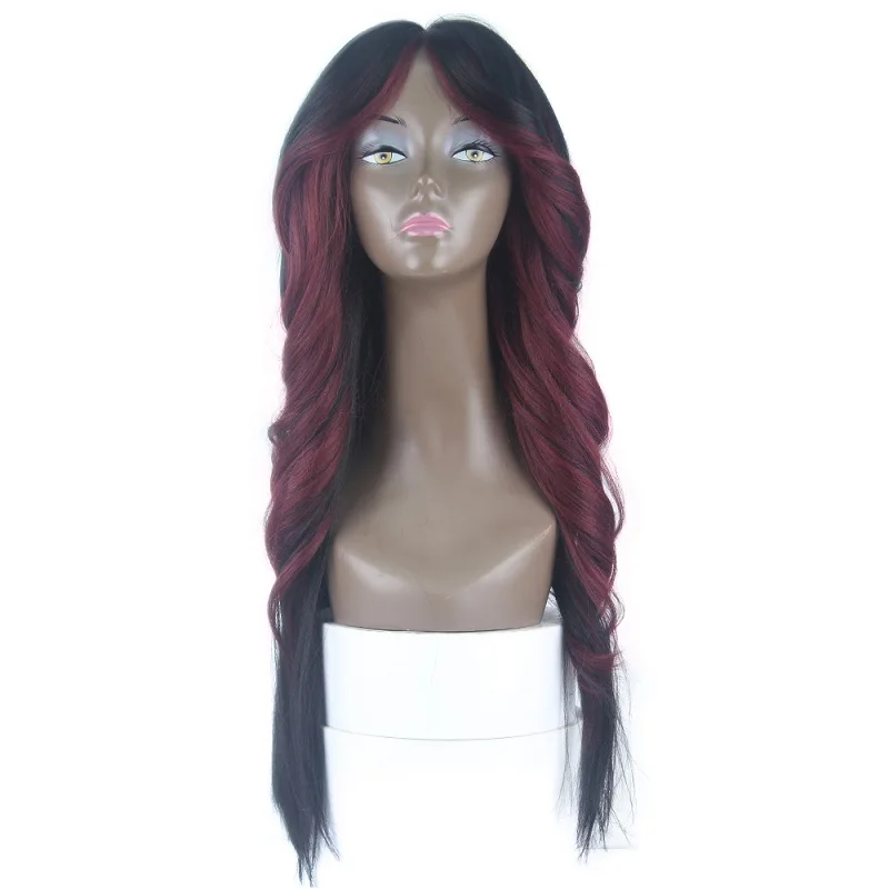 Alinova Body Wave Synthetic Hair Wigs Lpart& Lace Front Synthetic Lace Front Wig For Black Women 150% Density - Color: HL 530