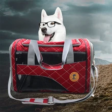 Сумка на плечо для домашних животных, складная, переносная, дышащая, сетчатая, утвержденная авиакомпанией, хлопковая, переноска для домашних животных, кошачья сумка для собак