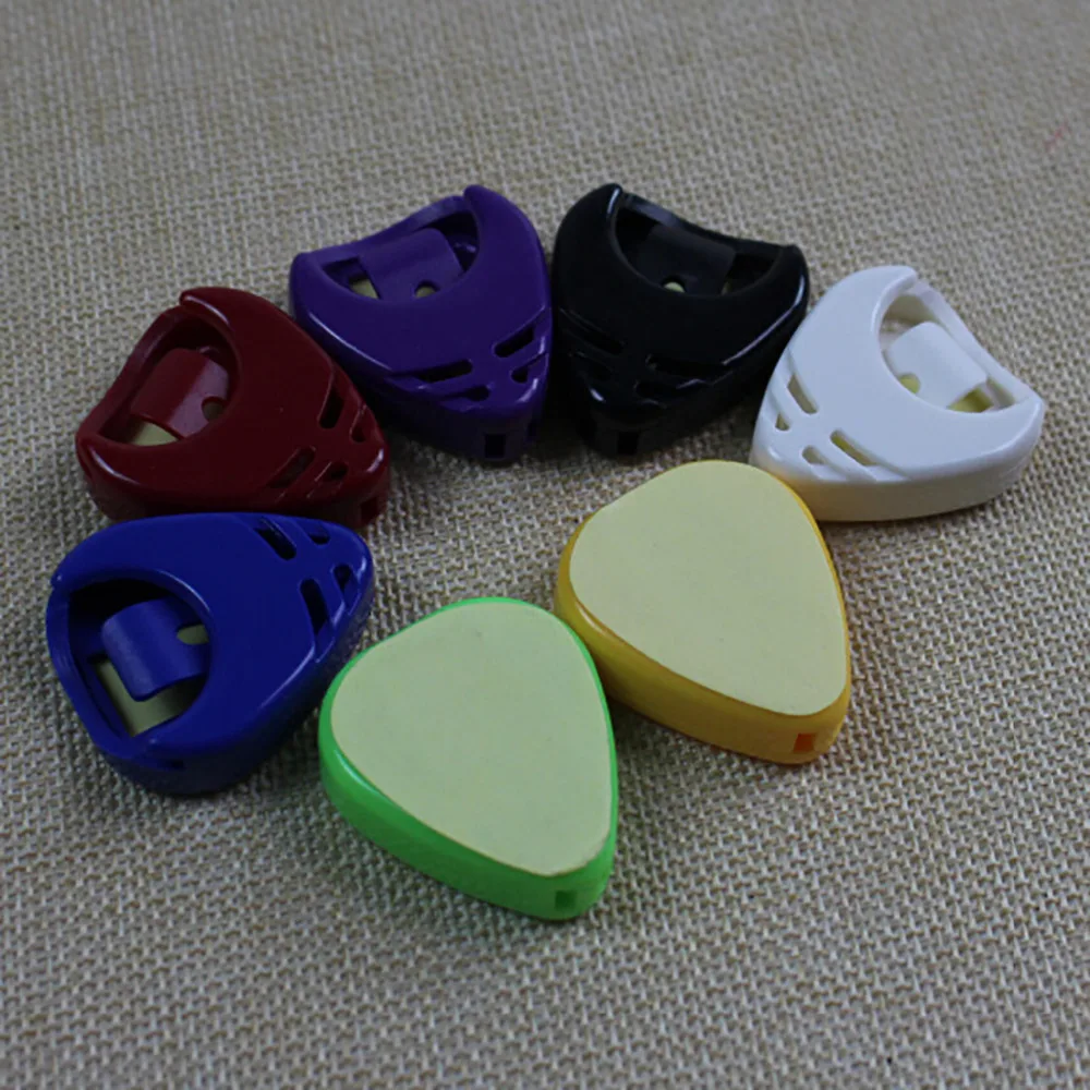 

5 Pcs Plastic Heart-shaped Design Guitar Pick Picks Collection Holder Durable Accessories Case Box Acoustic Electric Parts
