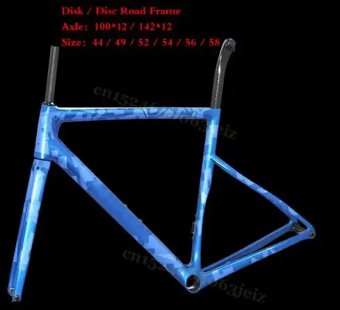 $US $750.00 2019 style disc carbon bike frame 58cm Bicycle Frame 142*12 Carbon Road frameset glossy finished su