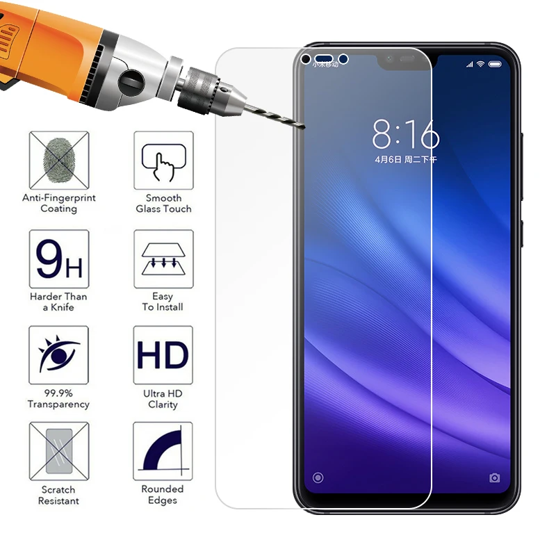 Закаленное стекло для защиты экрана Xiaomi Mi5x Mi6x Mi A1 A2 8 SE телефона MiA2 Lite 5X 6X 9 Pro пленка