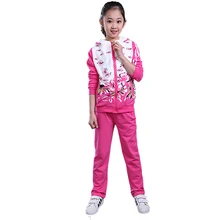 Autumn Fashion Girls Clothes Jacket Floral Kids Hoodies+Pants Tracksuit For Girls Sport Suit 2 pcs set children’s clothing