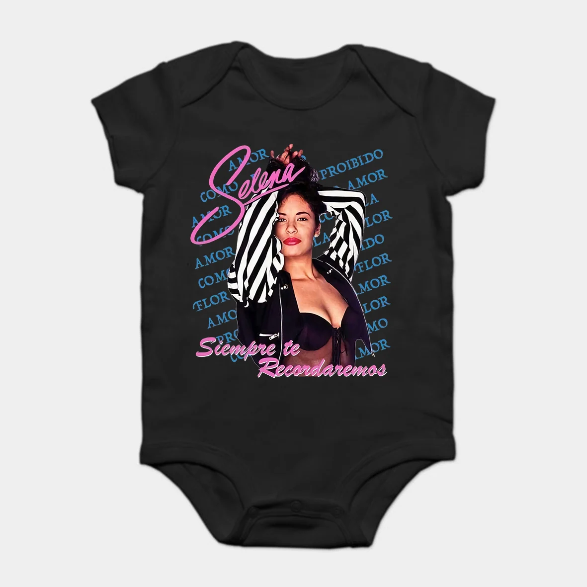 

Baby Onesie Baby Bodysuits kid t shirt Custom Designer Selena Siempre Te Recordaremos Graphic