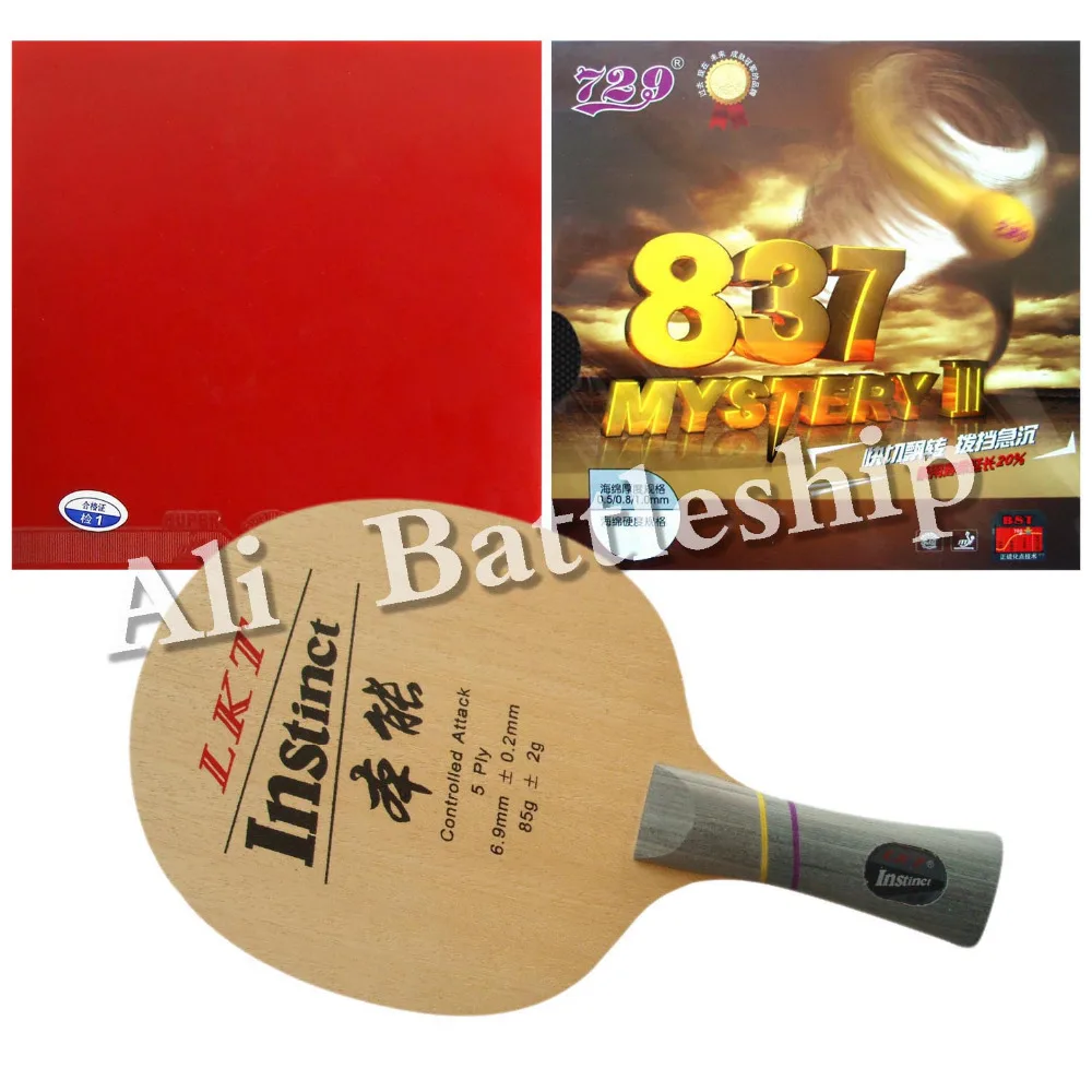 Оригинальный профессиональный настольный теннис ракетки: КТЛ инстинкт 1008 с 729 супер FX и Тайна III 837 длинные Shakehand FL