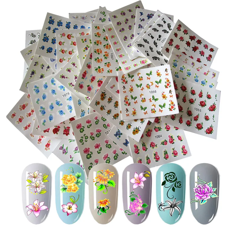 floral nail sticker