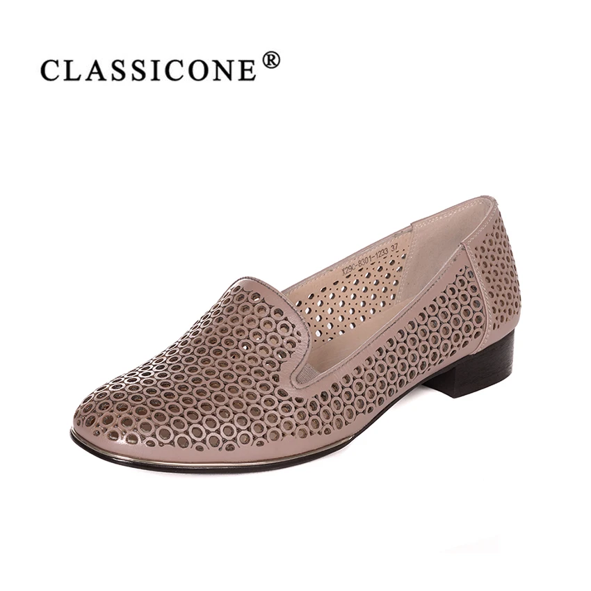 

women shoes spring autumn woman scoop flats with genuine leather fashion brand style designers luxury handmade sexy CLASSICONE