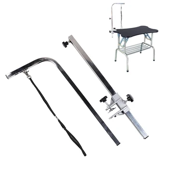 

105cm Pets Grooming Bracket with Sling Adjustable Steel Suspender Grooming Table Arm Support Dog Cat Holder for Bath Desk